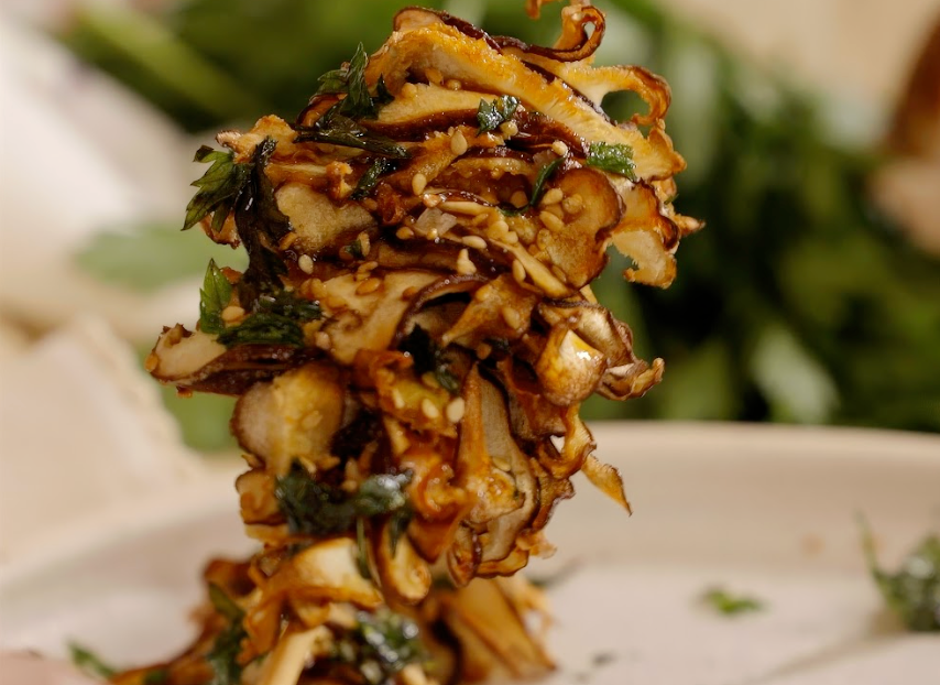 Shiitakes Crujientes Estilo Nobu